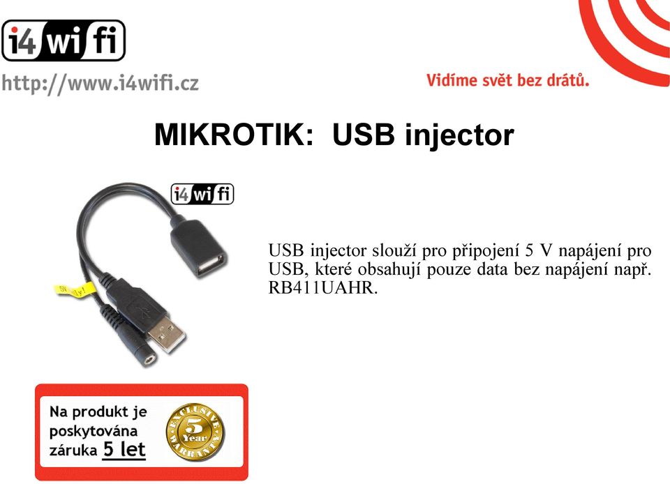 napájení pro USB, které obsahují