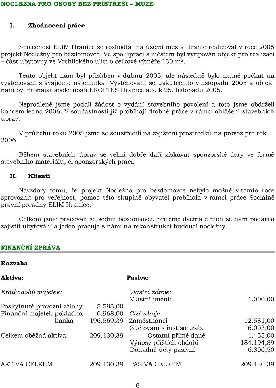 Tento objekt nám byl přislíben v dubnu 2005, ale následně bylo nutné počkat na vystěhování stávajícího nájemníka.