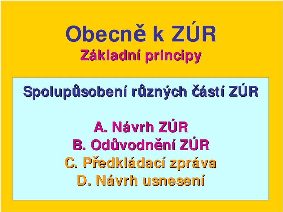 ZÚR A. Návrh ZÚR Z B.