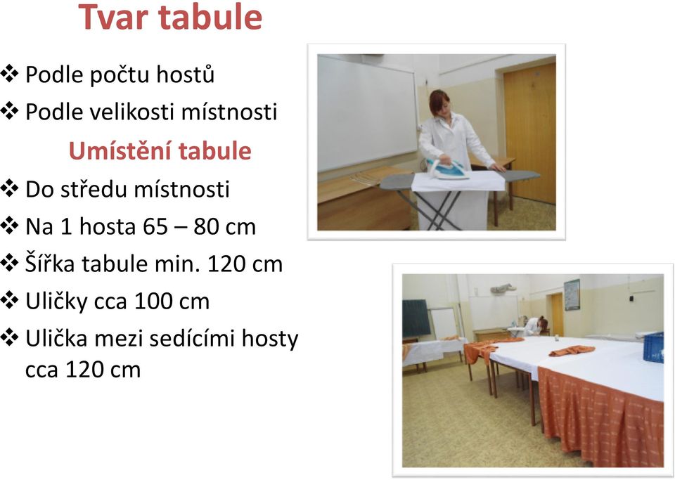 Na 1 hosta 65 80 cm Šířka tabule min.