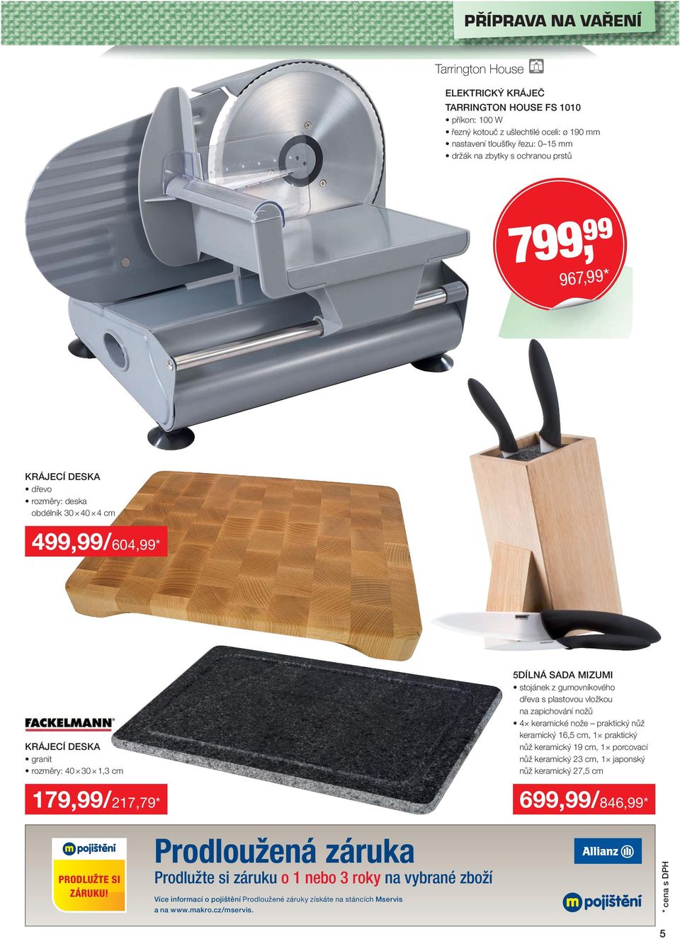 zapichování nožů 4 keramické nože praktický nůž keramický 16,5 cm, 1 praktický nůž keramický 19 cm, 1 porcovací nůž keramický 23 cm, 1 japonský nůž keramický 27,5 cm 179,99/217,79*