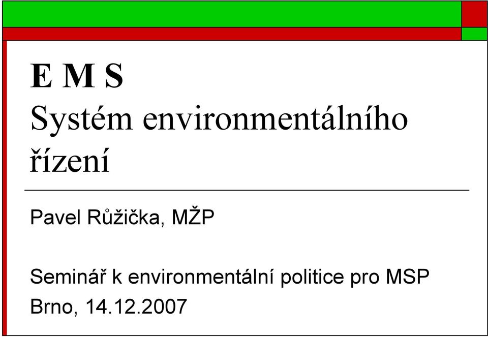 Seminář k environmentální