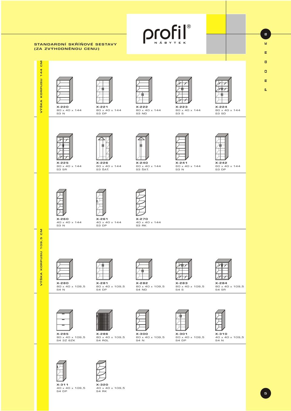 X-270 40 x 40 x 144 S3 RK X-282 80 x 40 x 109,5 S4 ND X-223 80 x 40 x 144 S3 S X-241 60 x 40 x 144 S3 N X-283 80 x 40 x 109,5 S4 S X-224 80 x 40 x 144 S3 SD X-242 60 x 40 x 144 S3 DP X-284 80