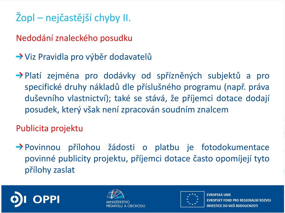 specifické druhy nákladů dle příslušného programu (např.