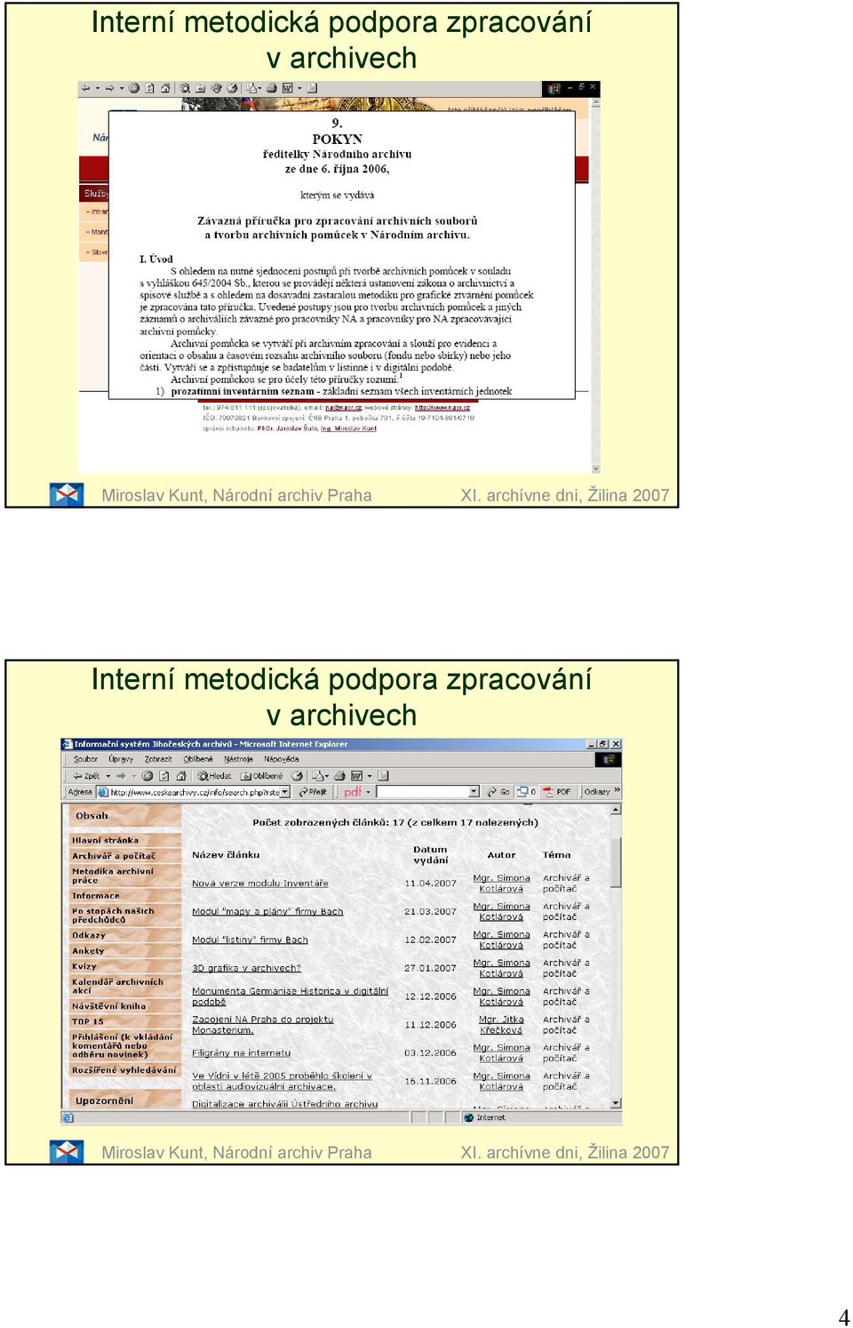 archívne dni, Žilina 2007   archívne dni, Žilina 2007 4