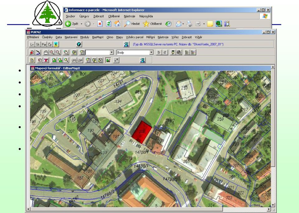 Parcely a Budovy - slouží k zobrazení aktuálních informací o parcele (budově) z portálu ČUZK Nový modul výstupních sestav -