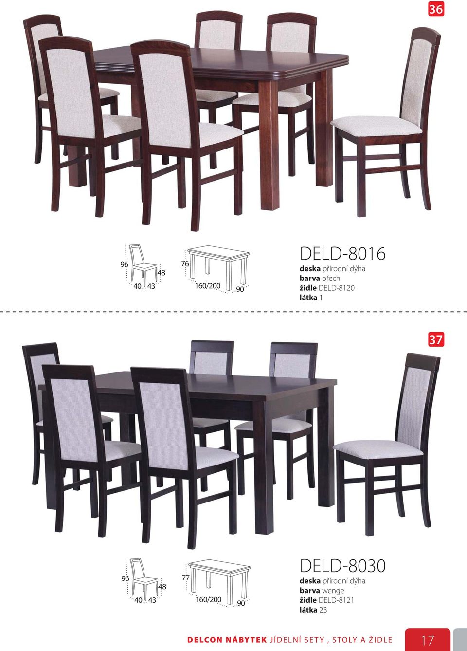 židle DELD-8121 látka 23 DELCON