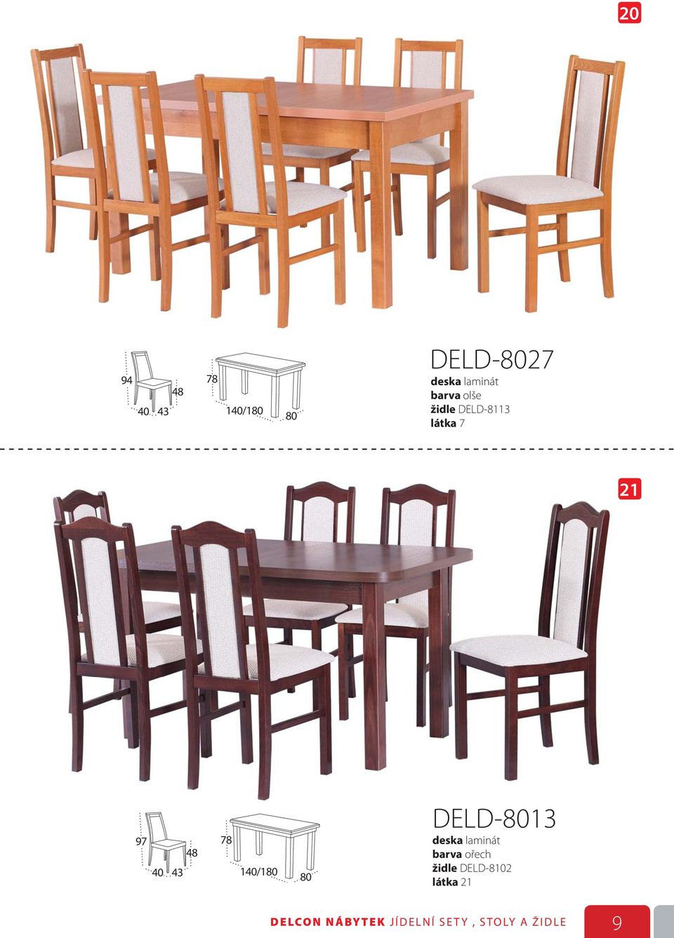 DELD-13 židle DELD-8102 látka 21