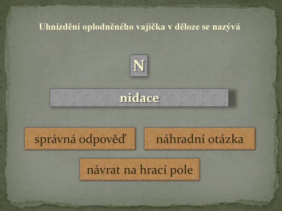 nazývá N nidace