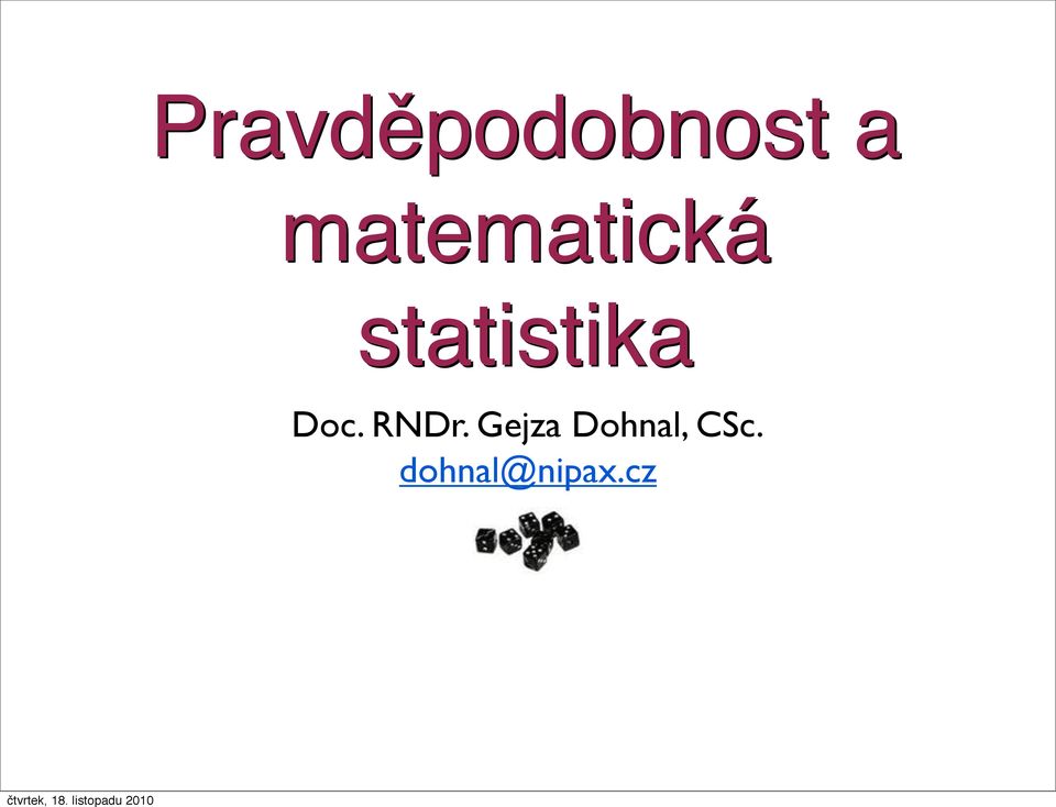 statistika Doc. RNDr.