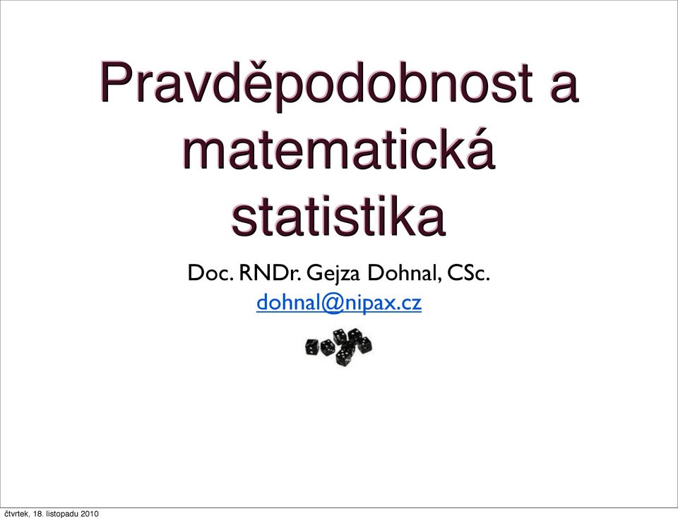 statistika Doc. RNDr.