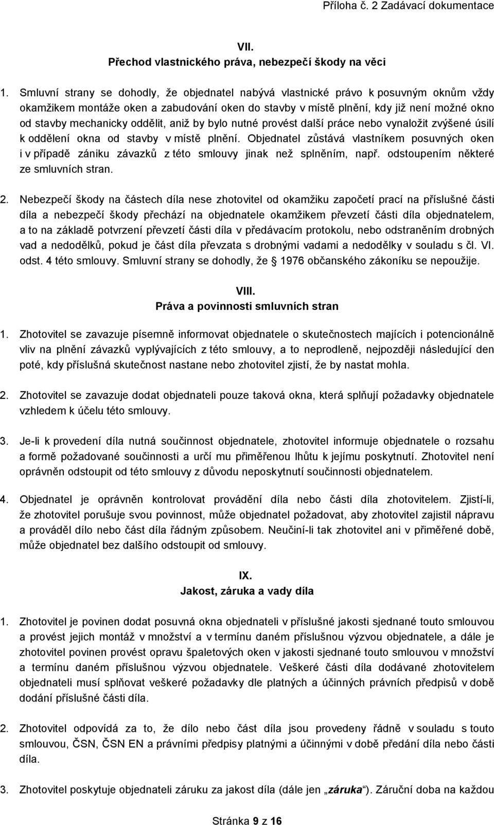 Smlouva o dílo na dodávku a montáž oken - PDF Stažení zdarma