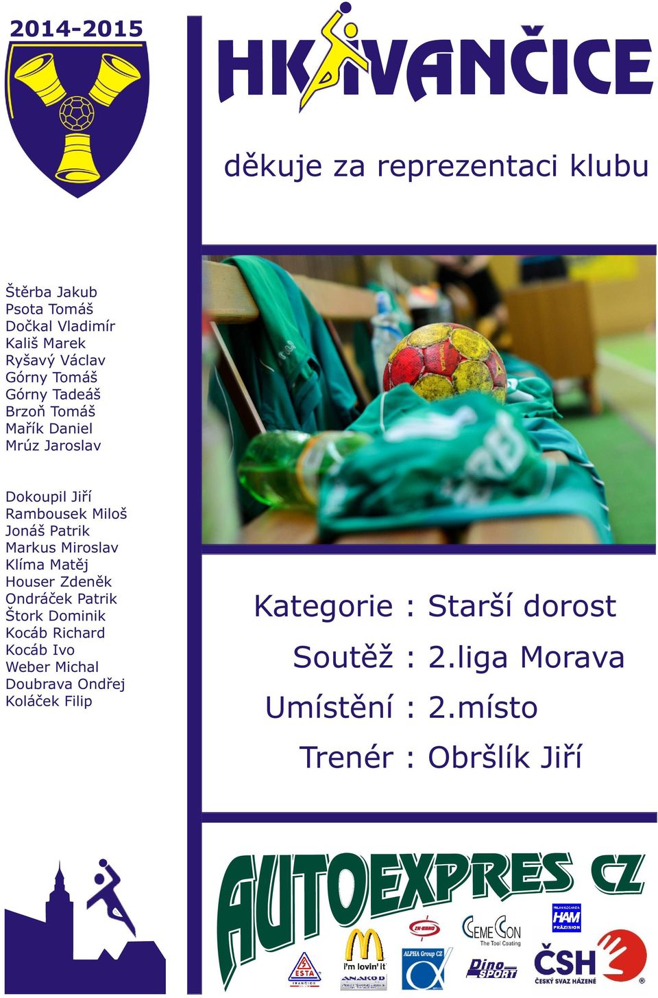 Matěj Houser Zdeněk Ondráček Patrik Štork Dominik Kocáb Richard Kocáb Ivo Weber Michal Doubrava