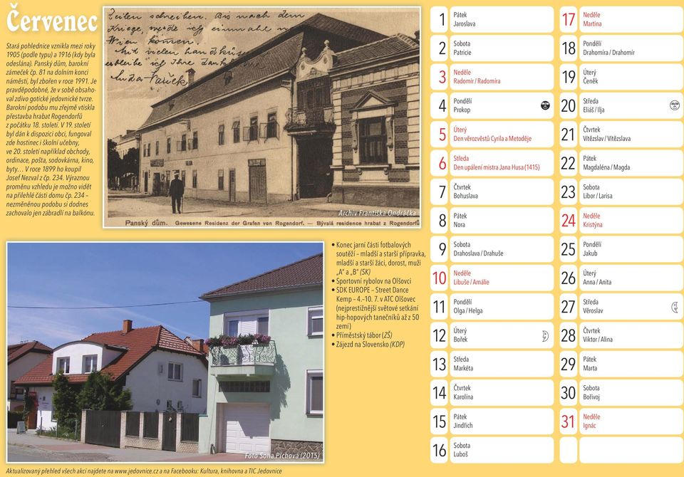 století byl dán k dispozici obci, fungoval zde hostinec i školní učebny, ve 0. století například obchody, ordinace, pošta, sodovkárna, kino, byty V roce ho koupil Josef Nezval z čp.