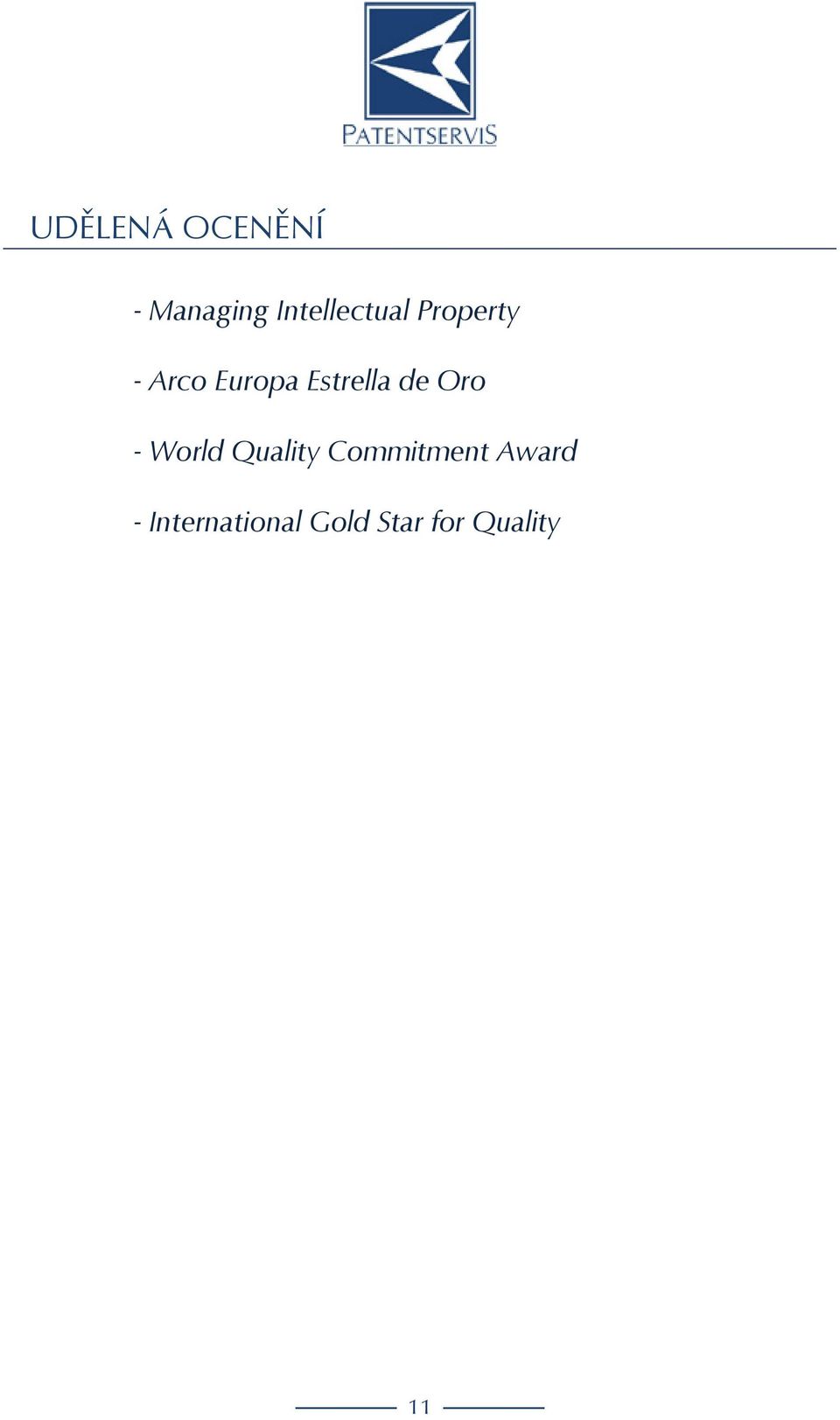 Commitment Award - International Gold Star for