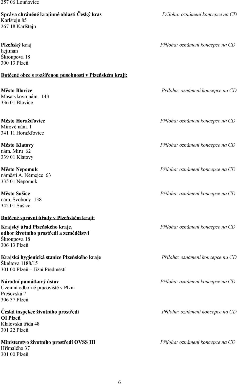 Němejce 63 335 01 Nepomuk Město Sušice nám.