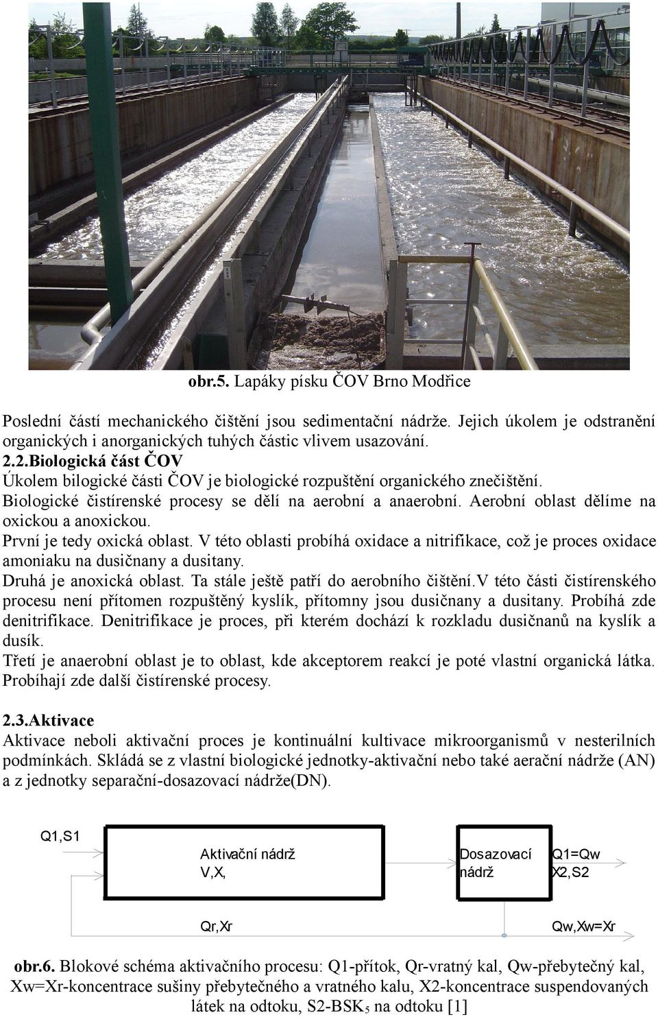 Aerobní oblast dělíme na oxickou a anoxickou. První je tedy oxická oblast. V této oblasti probíhá oxidace a nitrifikace, což je proces oxidace amoniaku na dusičnany a dusitany.