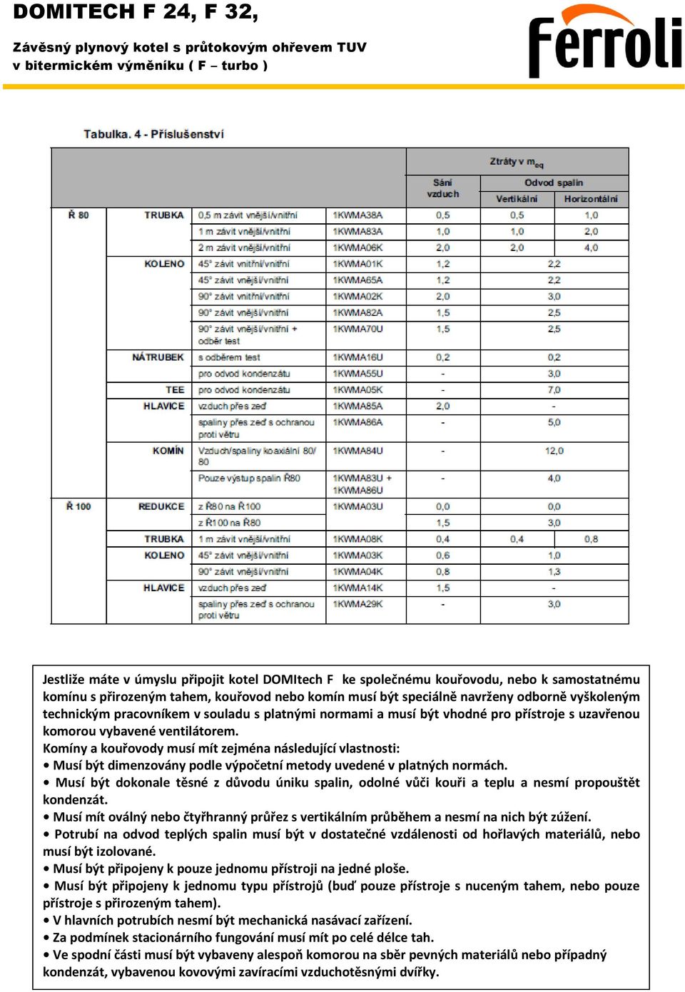 Komíny a kouřovody musí mít zejména následující vlastnosti: Musí být dimenzovány podle výpočetní metody uvedené v platných normách.