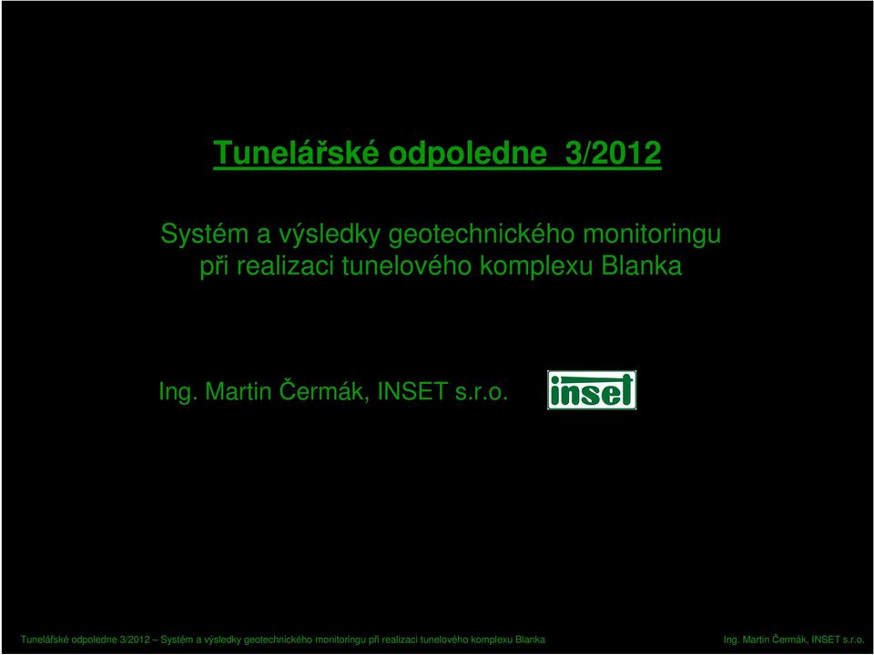 geotechnického monitoringu