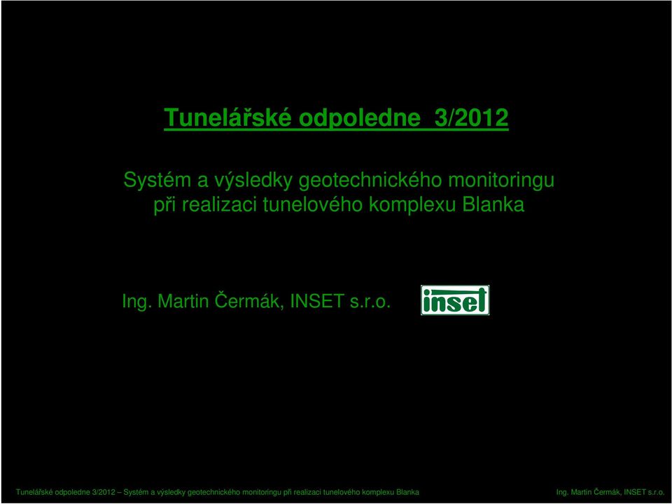 geotechnického monitoringu