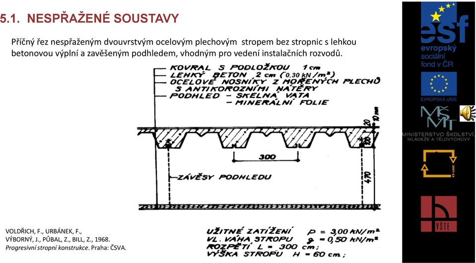 podhledem, vhodným pro vedení instalačních rozvodů. VOLDŘICH, F.