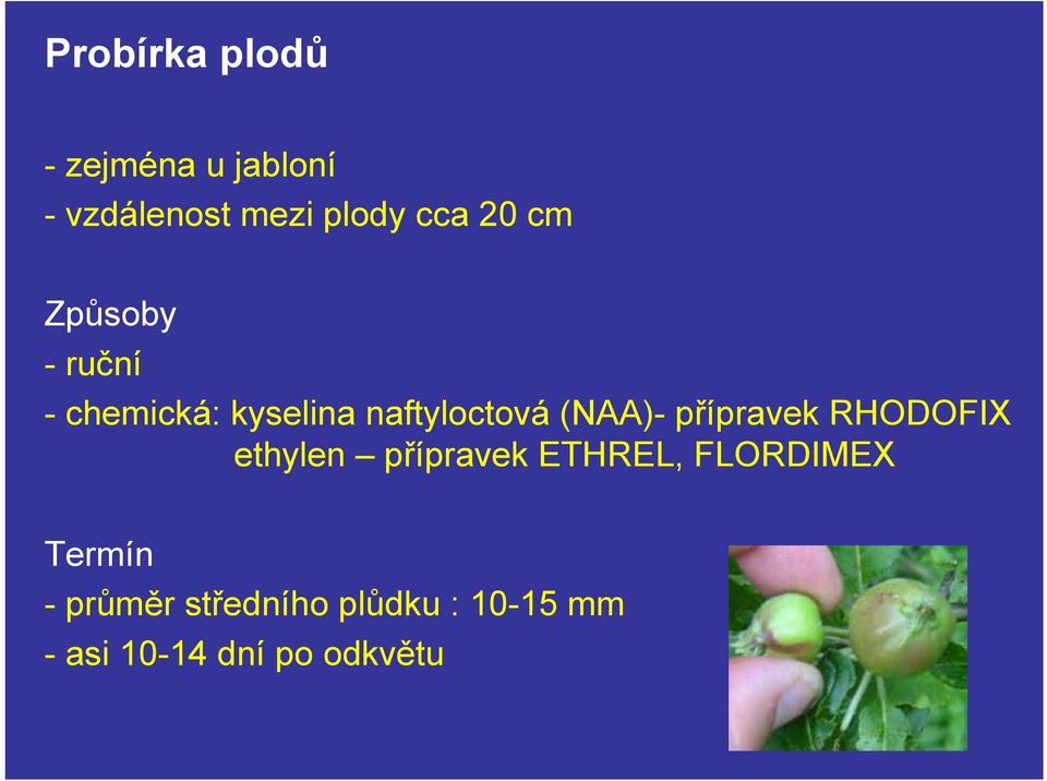 přípravek RHODOFIX ethylen přípravek ETHREL, FLORDIMEX Termín