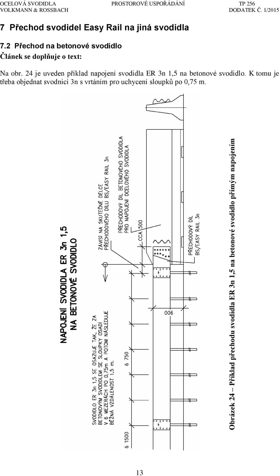 2 Přechod na betonové svodidlo Článek se doplňuje o text: Na obr.