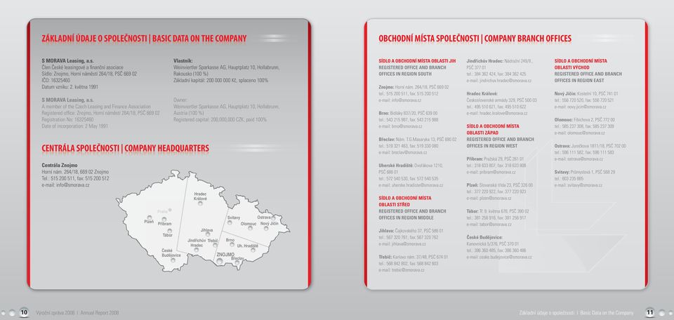 Člen České leasingové a fi nanční asociace Sídlo: Znojmo, Horní náměstí 264/18, PSČ 669 02 IČO: 16325460 Datum vzniku: 2.