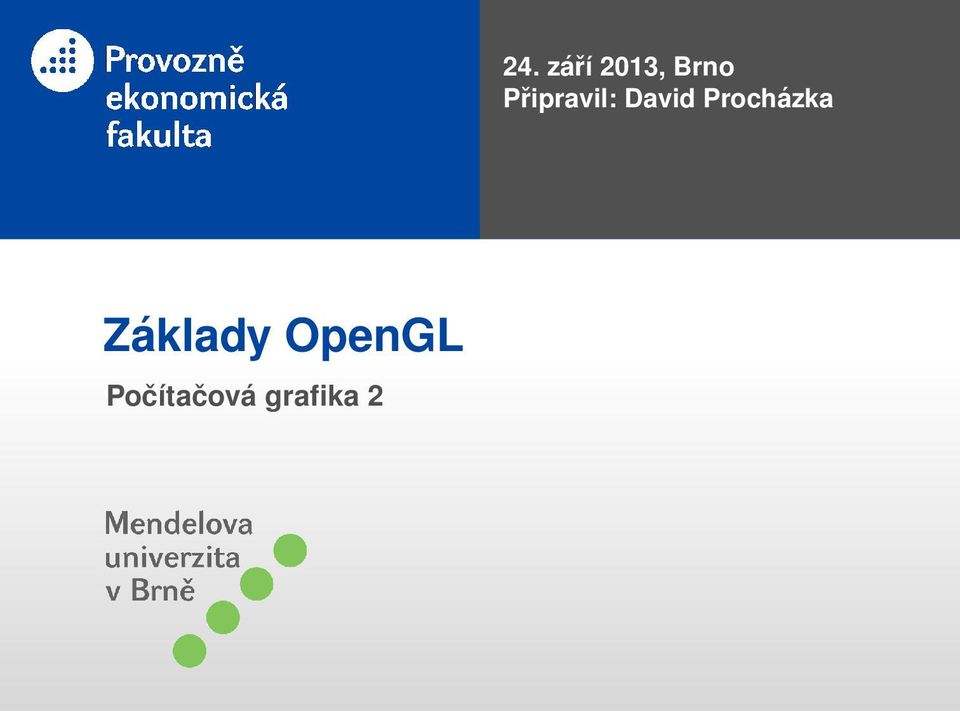 Procházka Základy