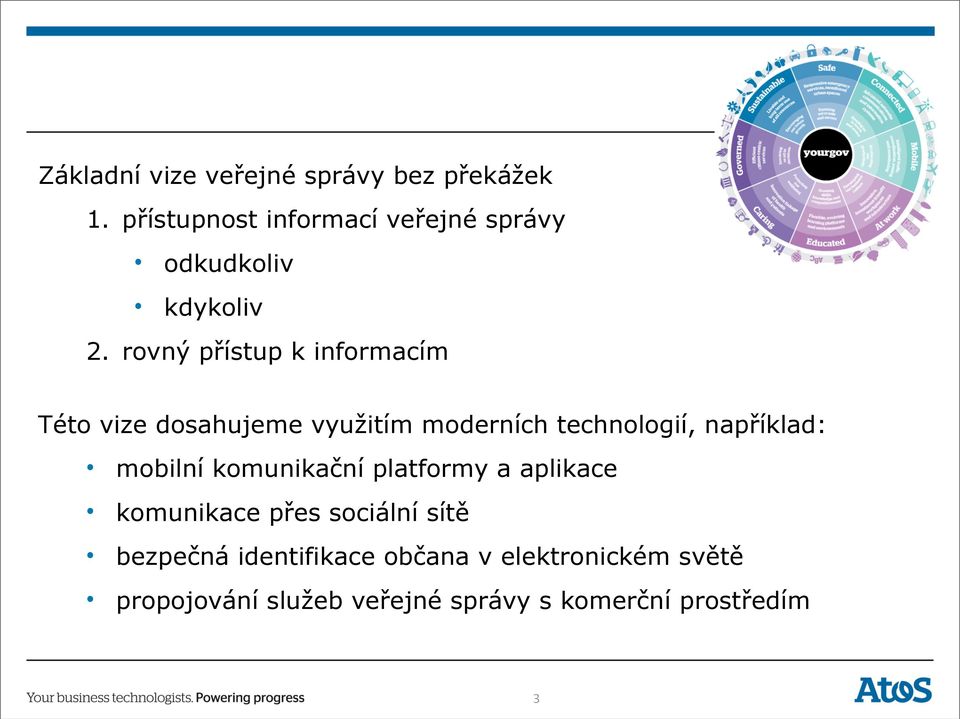 rovný přístup k informacím Této vize dosahujeme využitím moderních technologií, například: