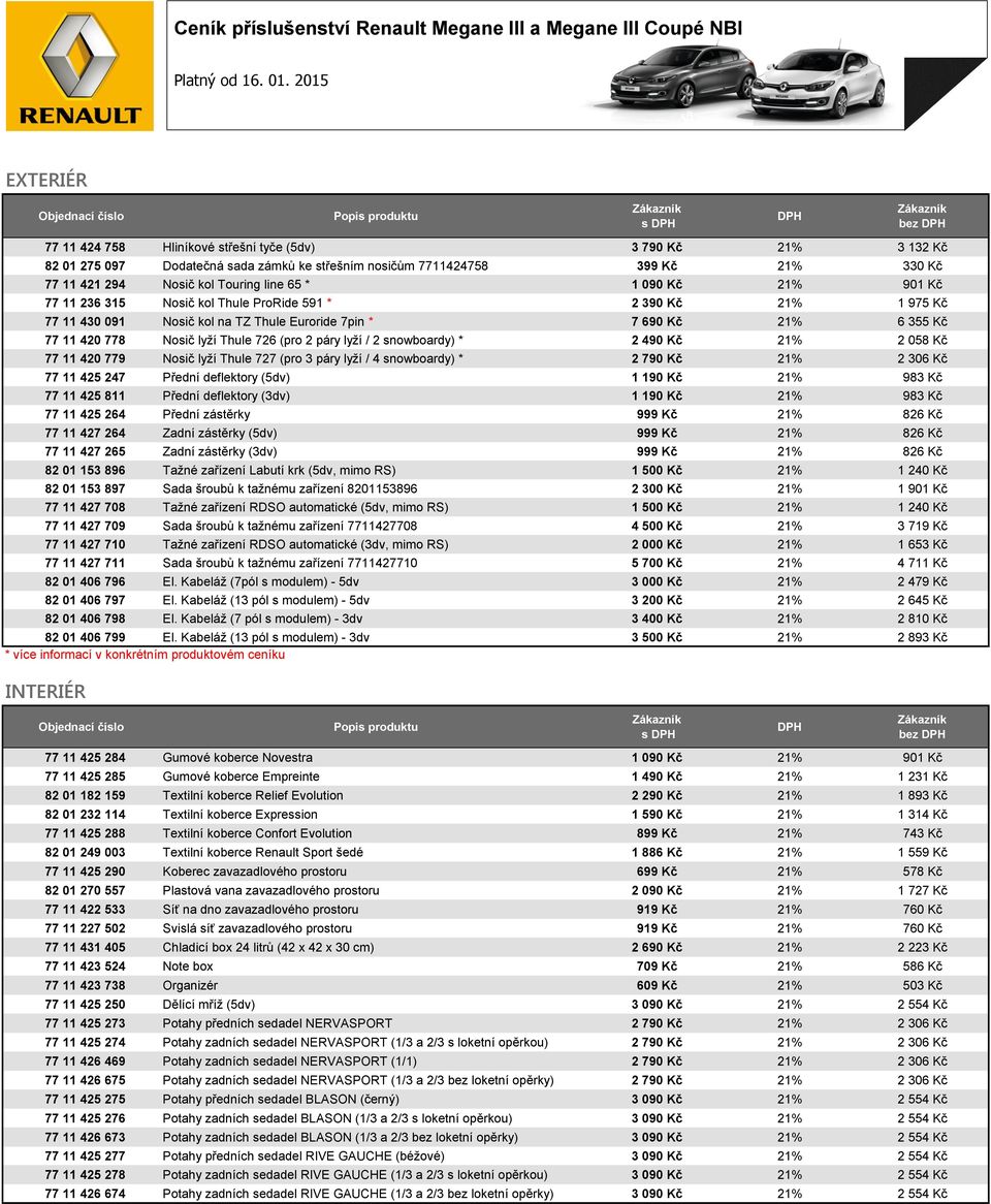 Kč 21% 330 Kč 77 11 421 294 Nosič kol Touring line 65 * 1 090 Kč 21% 901 Kč 77 11 236 315 Nosič kol Thule ProRide 591 * 2 390 Kč 21% 1 975 Kč 77 11 430 091 Nosič kol na TZ Thule Euroride 7pin * 7 690