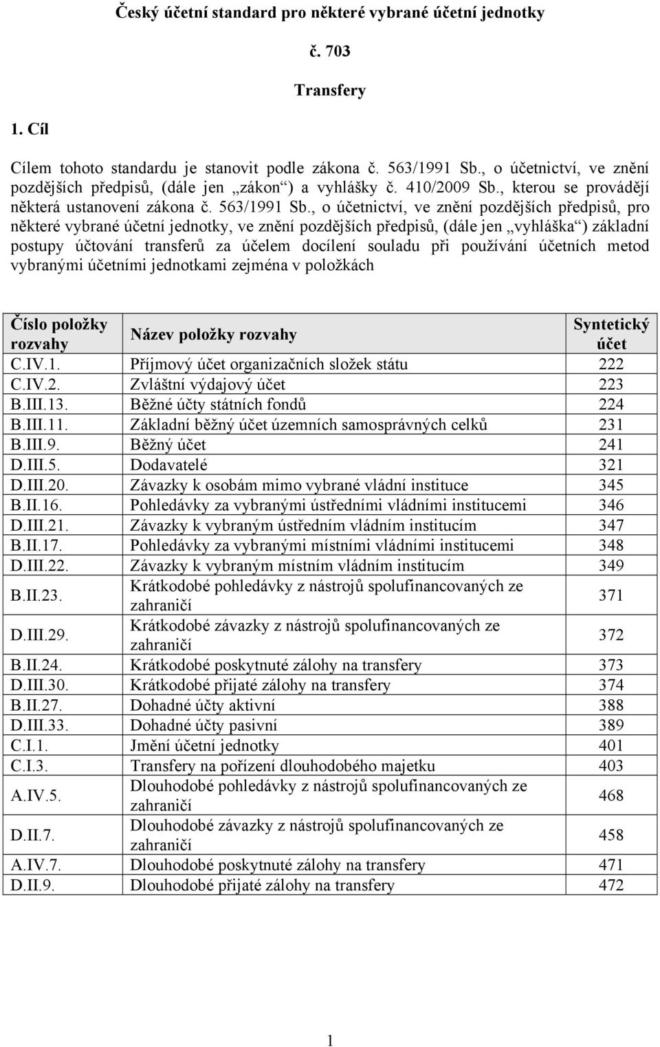 , o účetnictví, ve znění pozdějších předpisů, pro některé vybrané účetní jednotky, ve znění pozdějších předpisů, (dále jen vyhláška ) základní postupy účtování transferů za účelem docílení souladu