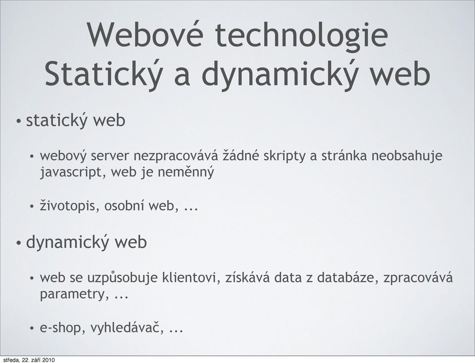 neměnný životopis, osobní web,.