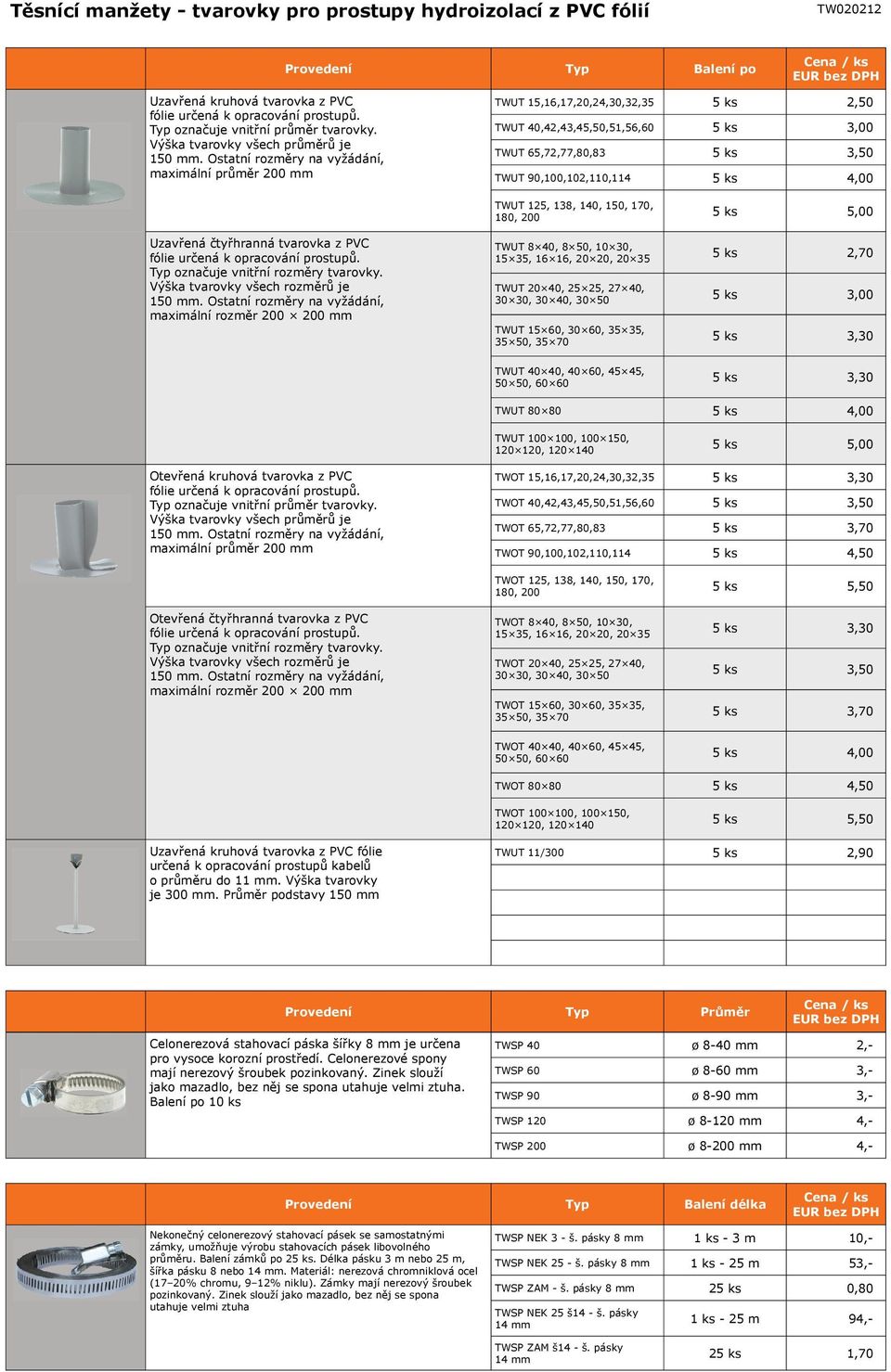 Výška tvarovky všech rozměrů je 1 mm. Ostatní rozměry na vyžádání, maximální rozměr 200 200 mm Otevřená kruhová tvarovka z PVC fólie určená k opracování prostupů. označuje vnitřní průměr tvarovky.