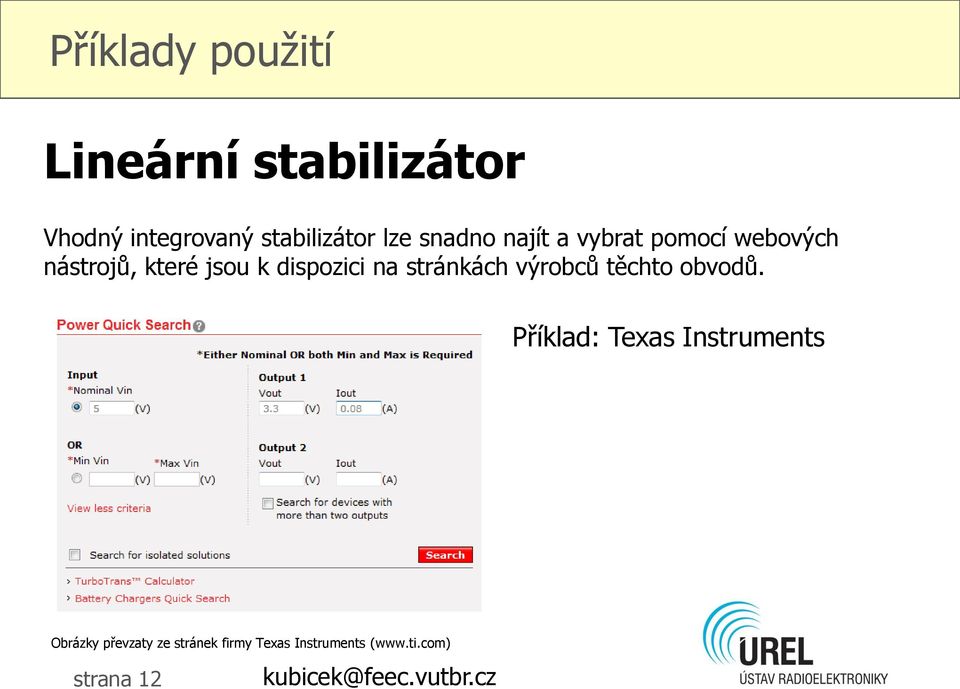 stránkách výrobců těchto obvodů.