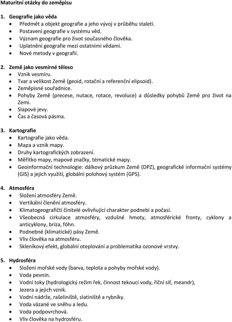 Maturitní otázky do zeměpisu - PDF Free Download