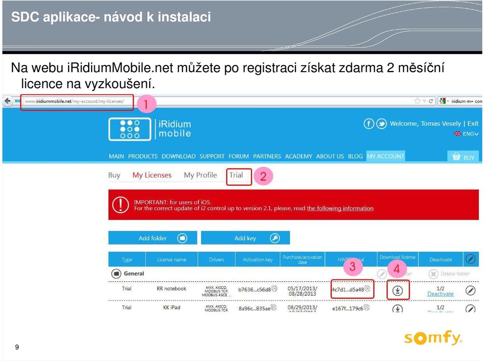 registraci získat