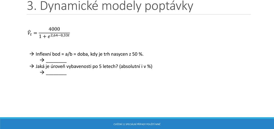 kdy je trh nasycen z 50 %.