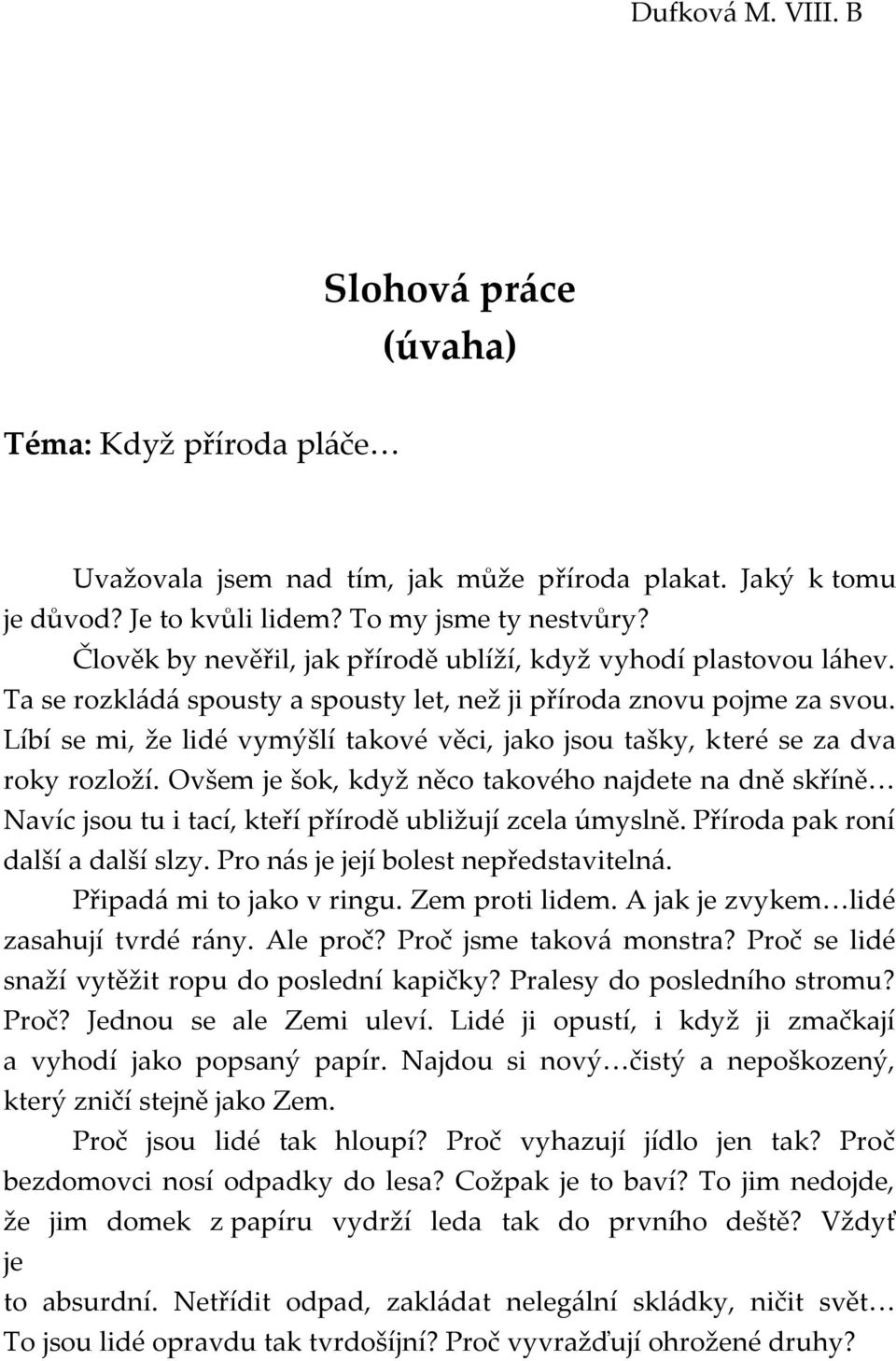 Almanach. prací žáků českého jazyka. Slohová práce - PDF Stažení zdarma