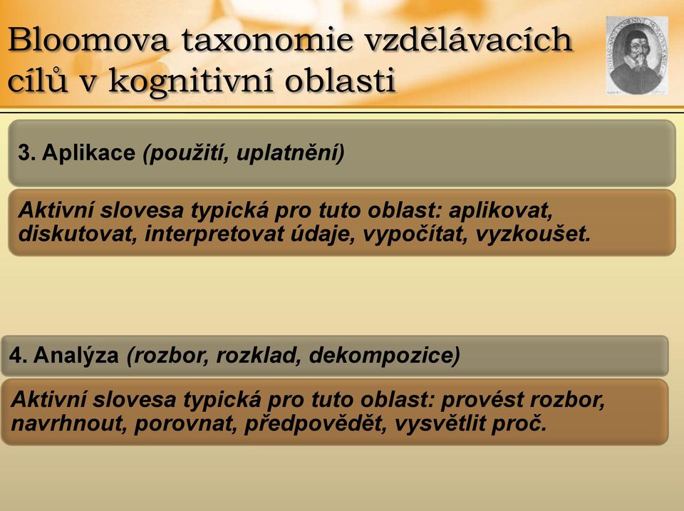 diskutovat, interpretovat údaje, vypočítat, vyzkoušet. 4.