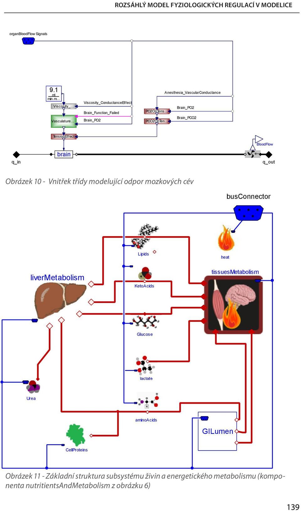 PCO2OnTen TensionEffect q_in brain BloodFlow q_out Obrázek 10 - Vnitřek třídy modelující odpor mozkových cév busconnector Lipids heat
