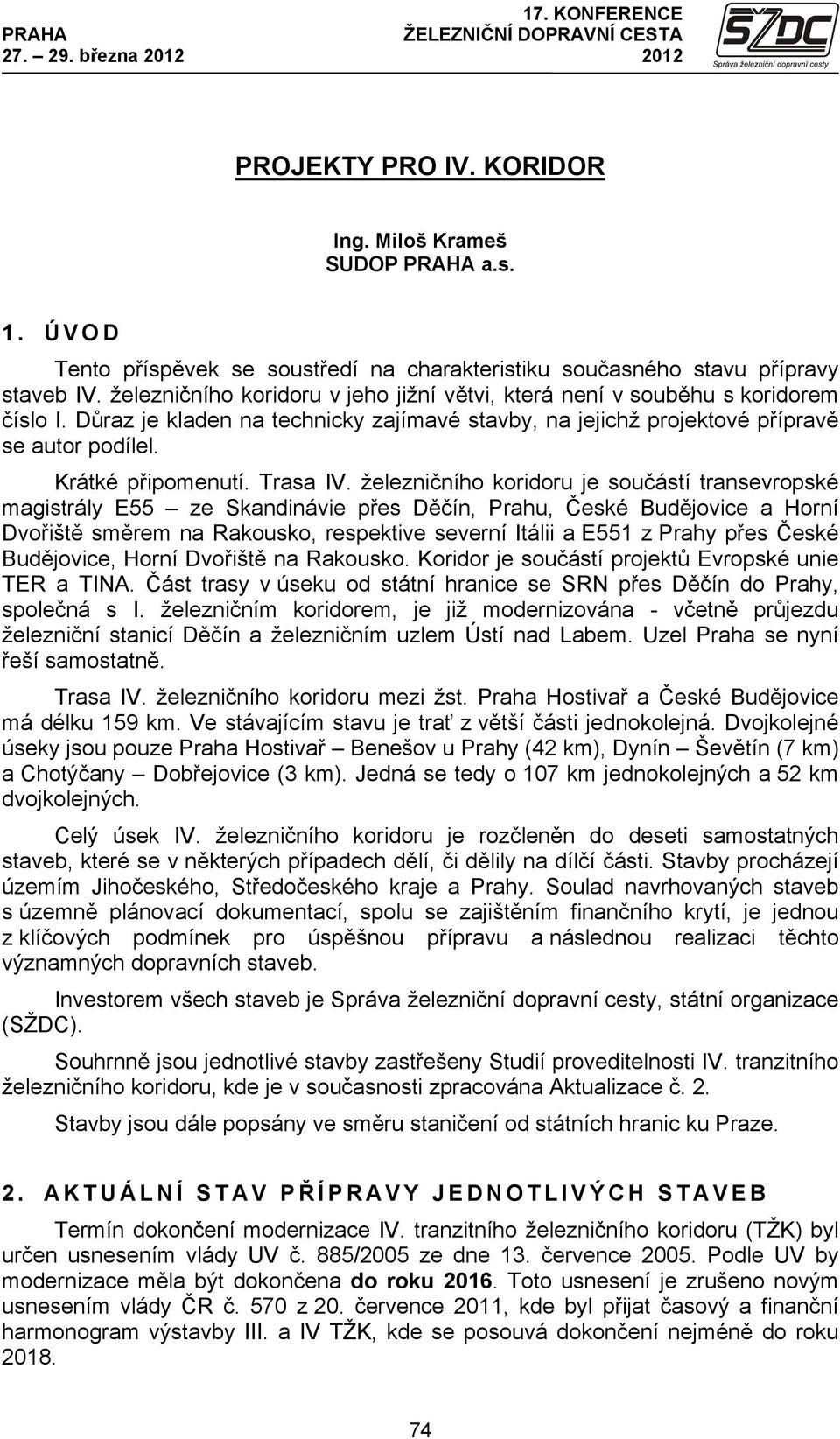 Trasa IV.