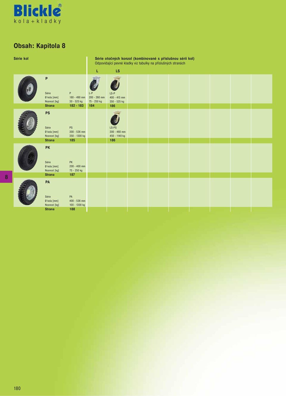 75-250 kg 14 LS-P 0-415 mm 350-525 kg 16 Série PS Ø 300-536 mm Nosnost 350-1300 kg Strana 15 PK LS-PS 300-460 mm