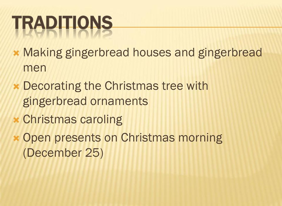 with gingerbread ornaments Christmas caroling