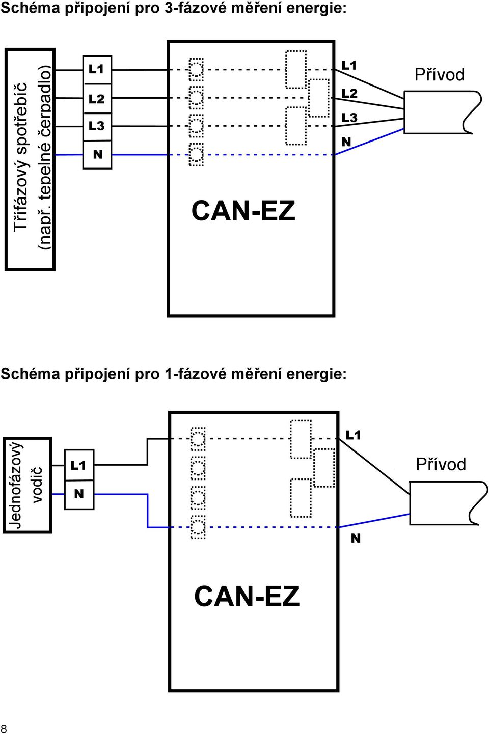 tepelné čerpadlo) Schéma připojení pro