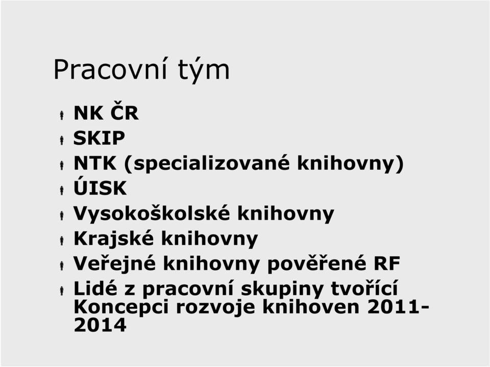 knihovny Veřejné knihovny pověřené RF Lidé z