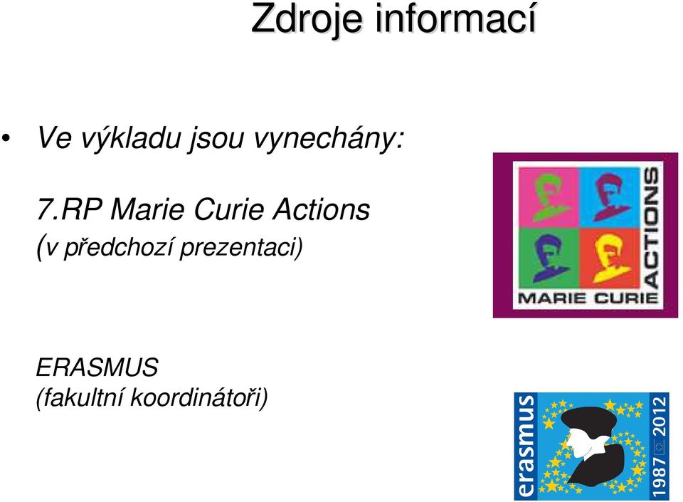 RP Marie Curie Actions (v