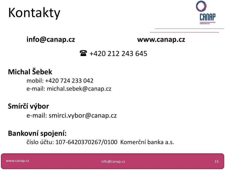 cz Smírčí výbor e-mail: smirci.vybor@canap.