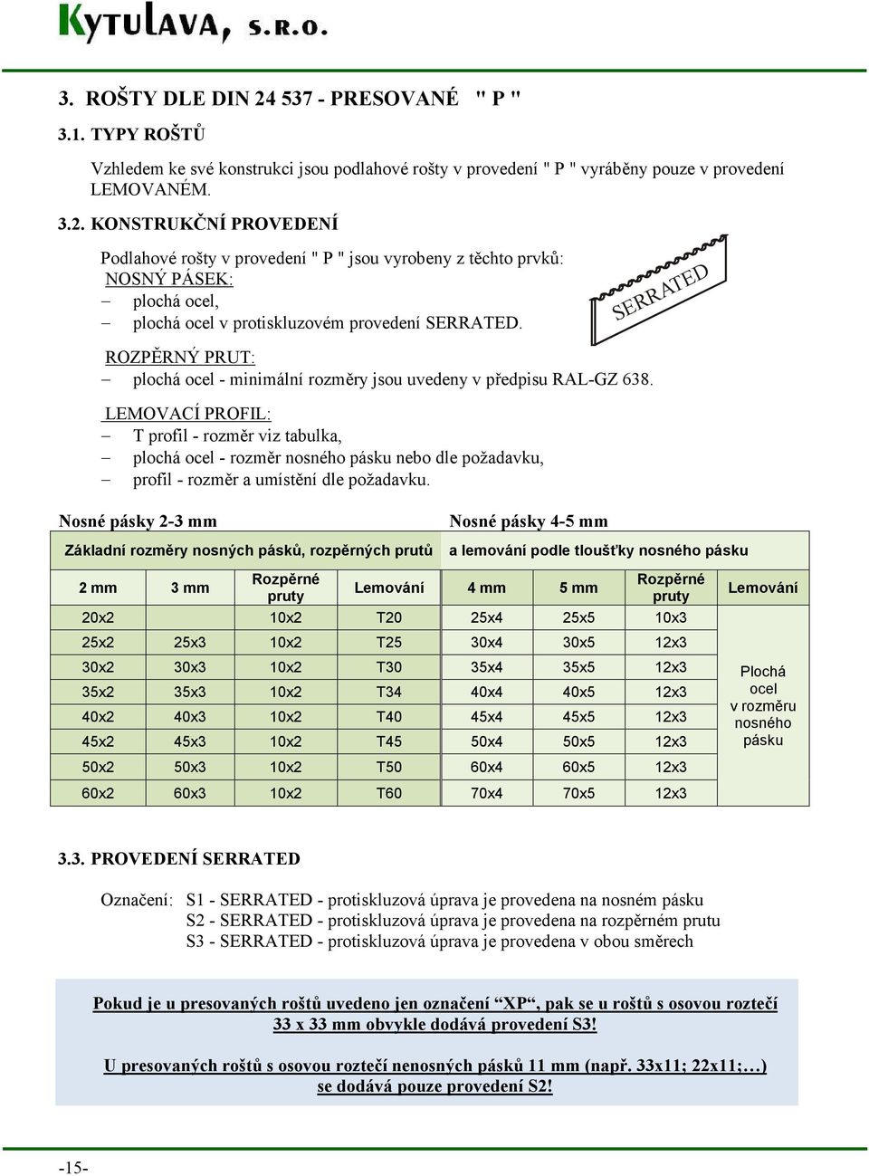 LEMOVACÍ PROFIL: - T profil - rozměr viz tabulka, - plochá ocel - rozměr nosného pásku nebo dle požadavku, - profil - rozměr a umístění dle požadavku.