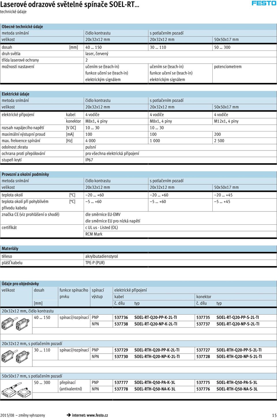 potlačením pozadí kabel 4 vodiče 4 vodiče 4 vodiče M8x1, 4 piny M8x1, 4 piny M12x1, 4 piny rozsah napájecího napětí [V DC] 10 30 10 30 maximální výstupní proud [ma] 100 100 200 max.